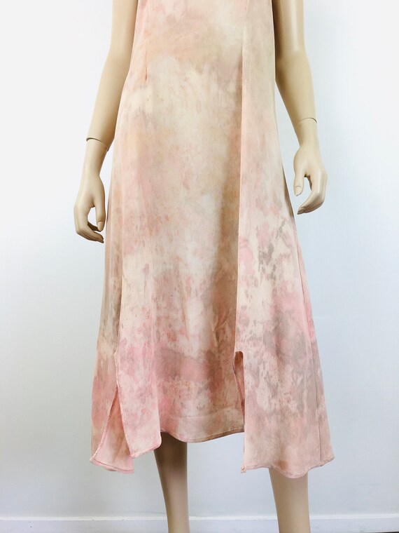 Vintage 1990s Muted TIE DYE Effect LOOSE Fit Crin… - image 9