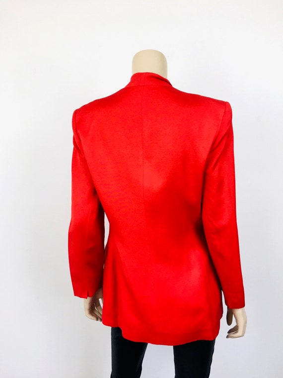 Vintage 1980s CHRISTIAN DIOR Bright Red Matte Gol… - image 9