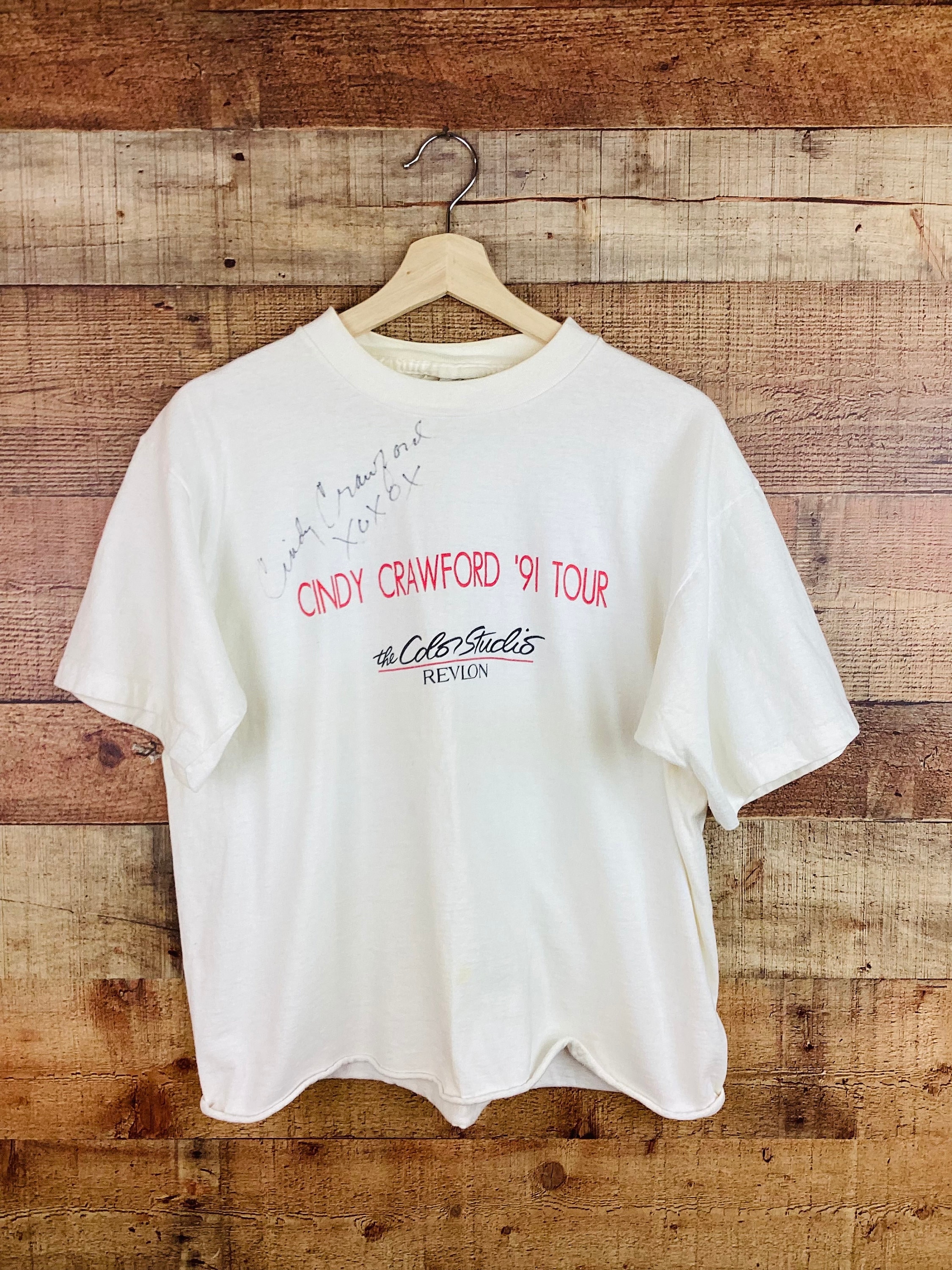 Vintage 1990s CINDY CRAWFORD Signed / AUTOGRAPHED 