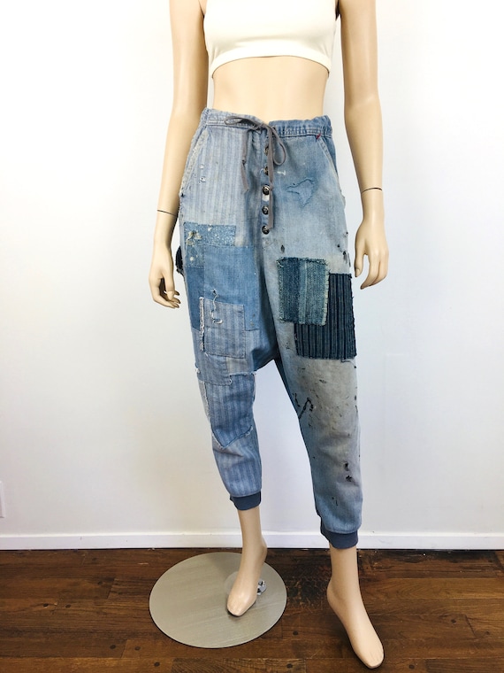 GREG LAUREN Handmade PATCHWORK Vintage Denim / Ov… - image 1