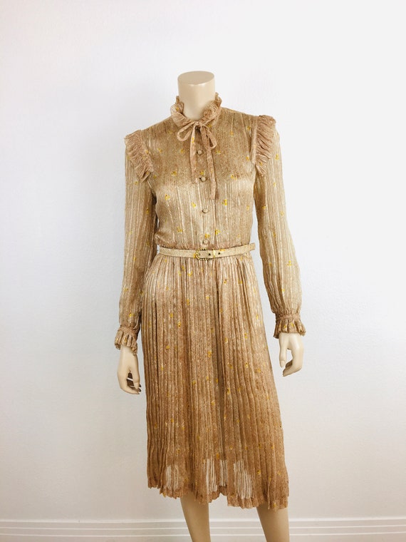 Vintage 1970s TED LAPIDUS Haute Couture Sheer SIL… - image 3