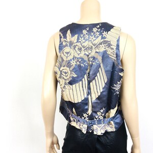 Vintage 1990s 40s Style BROCADE Drapes ANTIQUE Style Vest / Top Yvonne O'Gara image 6