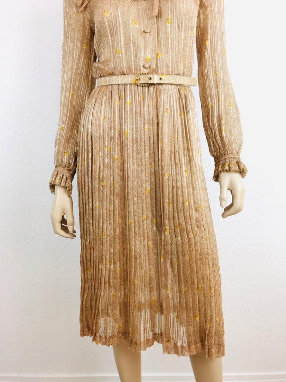 Vintage 1970s TED LAPIDUS Haute Couture Sheer SIL… - image 5