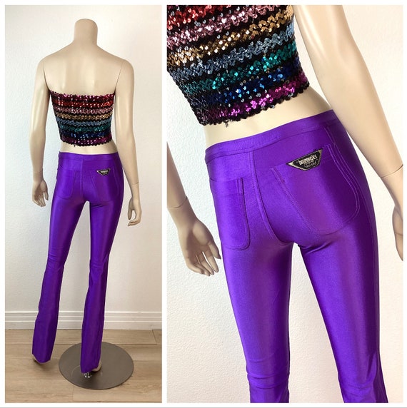 Vintage 1970s ELECTRIC PURPLE Stretchy SPANDEX Bojeangles Vintage 1970s ELECTRIC PURPLE Stretchy SPANDEX Bojeangles