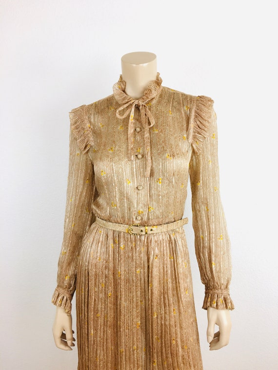 Vintage 1970s TED LAPIDUS Haute Couture Sheer SIL… - image 4