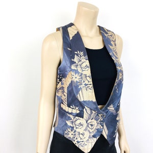 Vintage 1990s 40s Style BROCADE Drapes ANTIQUE Style Vest / Top Yvonne O'Gara image 5