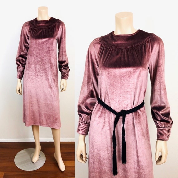 Vintage 1970s OSCAR DE La RENTA Blush Panne Velve… - image 1