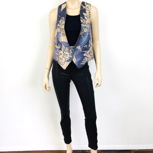 Vintage 1990s 40s Style BROCADE Drapes ANTIQUE Style Vest / Top Yvonne O'Gara image 2