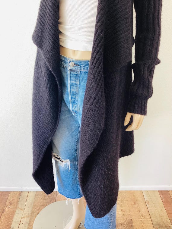 RICK OWENS Gleam Draped Open Front Asymmetrical S… - image 6