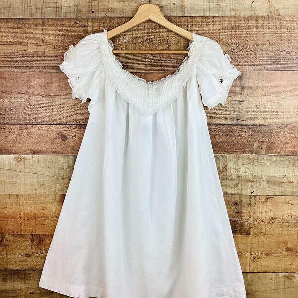 Womens Cotton Babydoll Nightgown Etsy