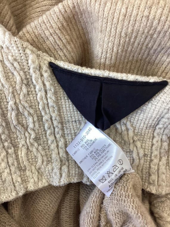 AGURI PATCHWORK Wool SWEATER Oversized Trapeze Ju… - image 9