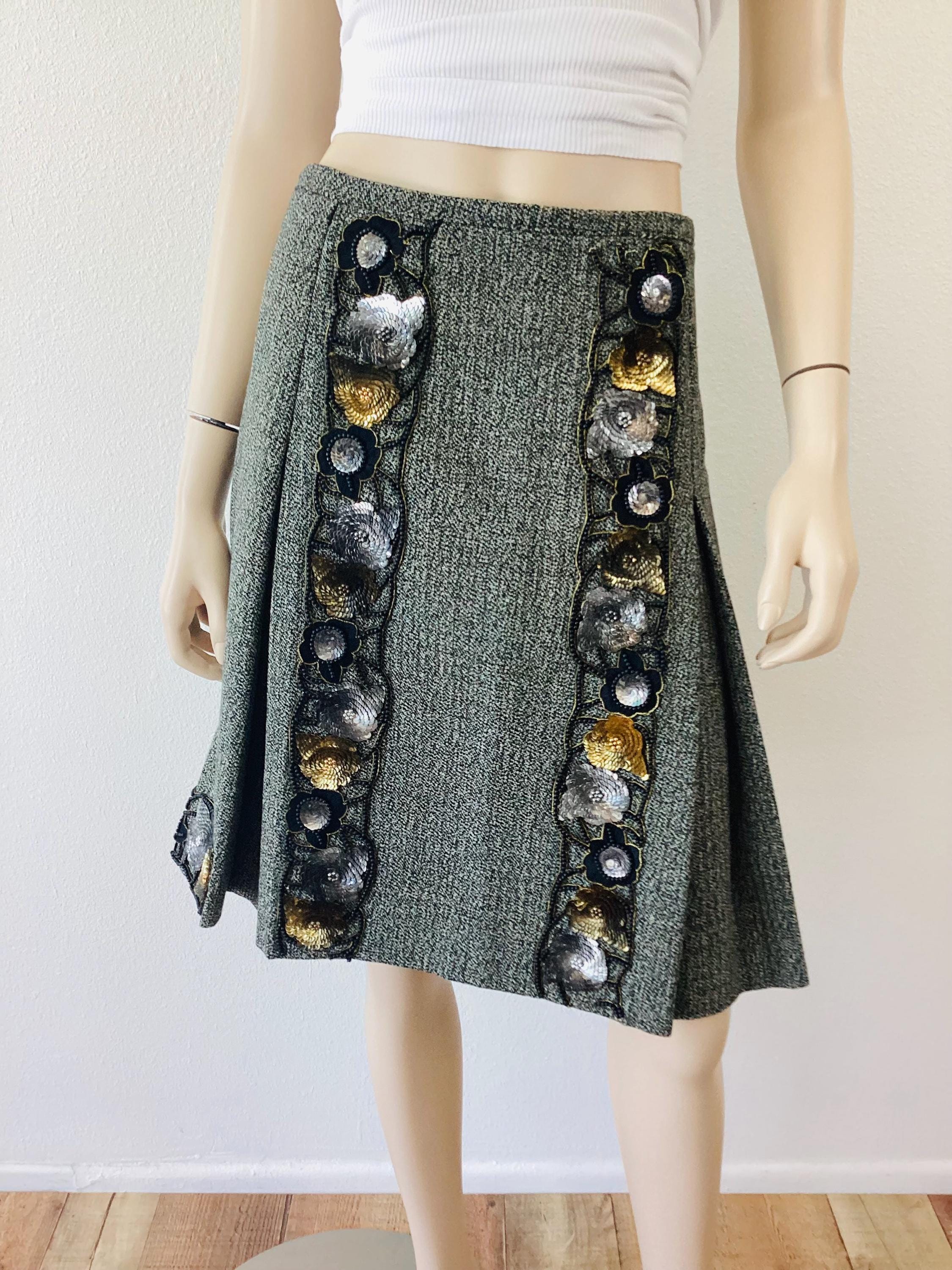 スカート MIU MIU CHECK FLARE SKIRT archive 00s MIU MIU CHECK FLARE SKIRT archive 00s