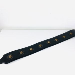 1980s Vintage AZZEDINE ALAIA Black STUDDED Leather Corset Belt image 7