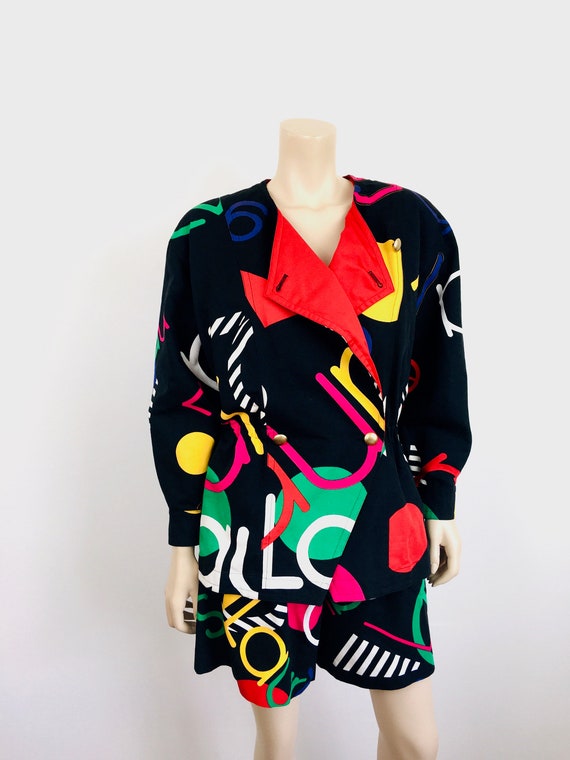 Vintage 1980s NOVELTY LOGO Print LAUREL Jacket & … - image 3