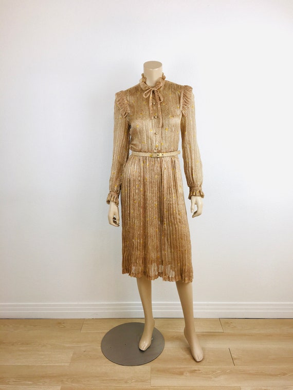 Vintage 1970s TED LAPIDUS Haute Couture Sheer SIL… - image 2