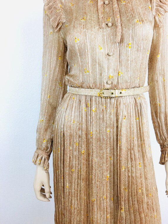 Vintage 1970s TED LAPIDUS Haute Couture Sheer SIL… - image 7