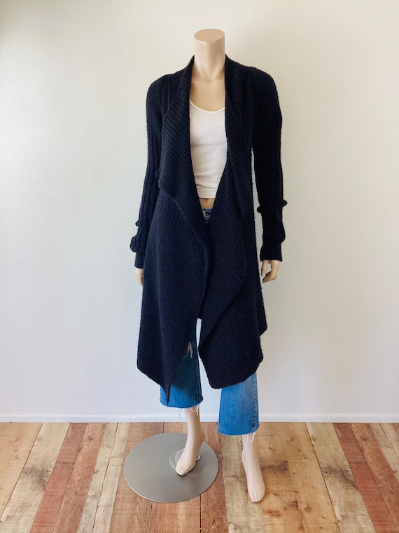 RICK OWENS Gleam Draped Open Front Asymmetrical S… - image 1