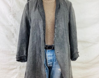 POEME BOHEMIEN Raw Edge Deconstructed Reversible Linen