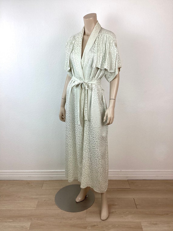 Vintage SILK CHARMEUSE Dressing Robe Duster / Vin… - image 7
