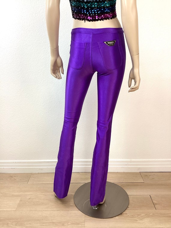 Vintage 1970s ELECTRIC PURPLE Stretchy SPANDEX Bo… - image 2