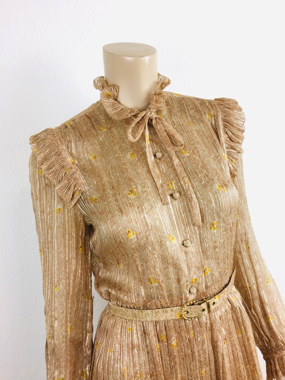 Vintage 1970s TED LAPIDUS Haute Couture Sheer SIL… - image 6