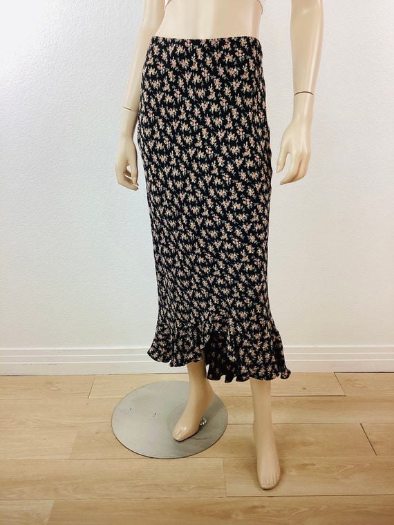 Vintage 1990s BETSEY JOHNSON Floral BIAS Cut Merm… - image 3