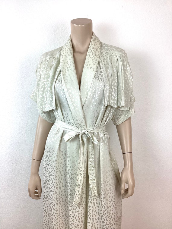 Vintage SILK CHARMEUSE Dressing Robe Duster / Vin… - image 3