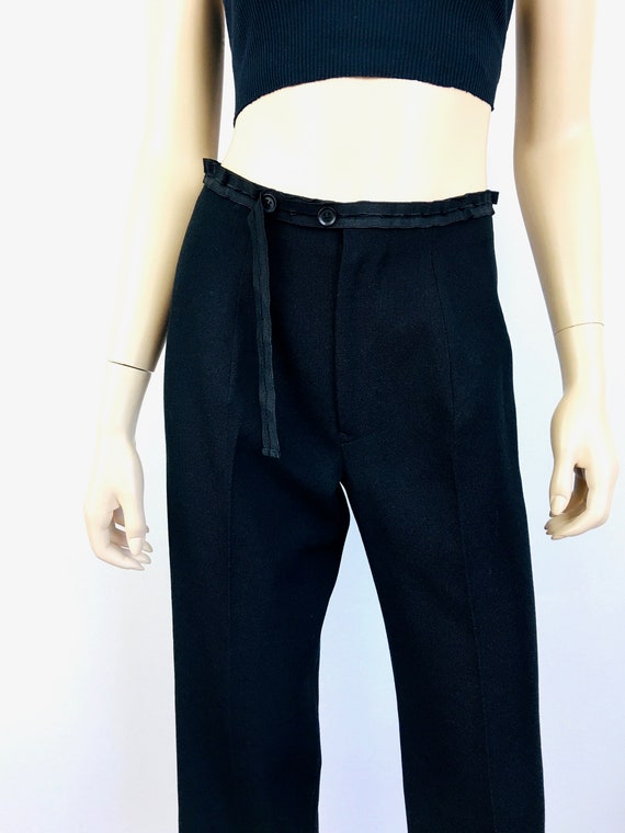 YOHJI YAMAMOTO Minimalist 2000s Black Trousers / … - image 4