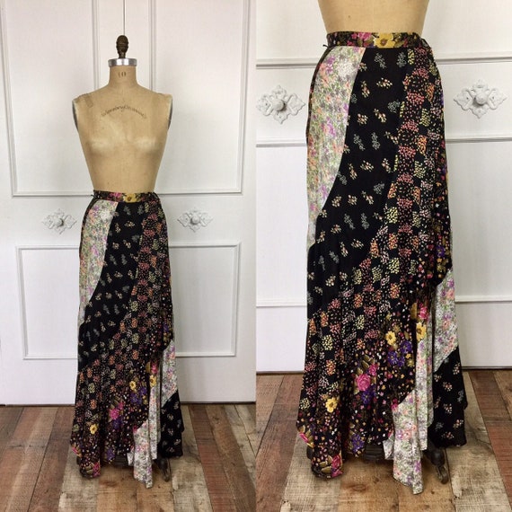70s patchwork skirt - Gem