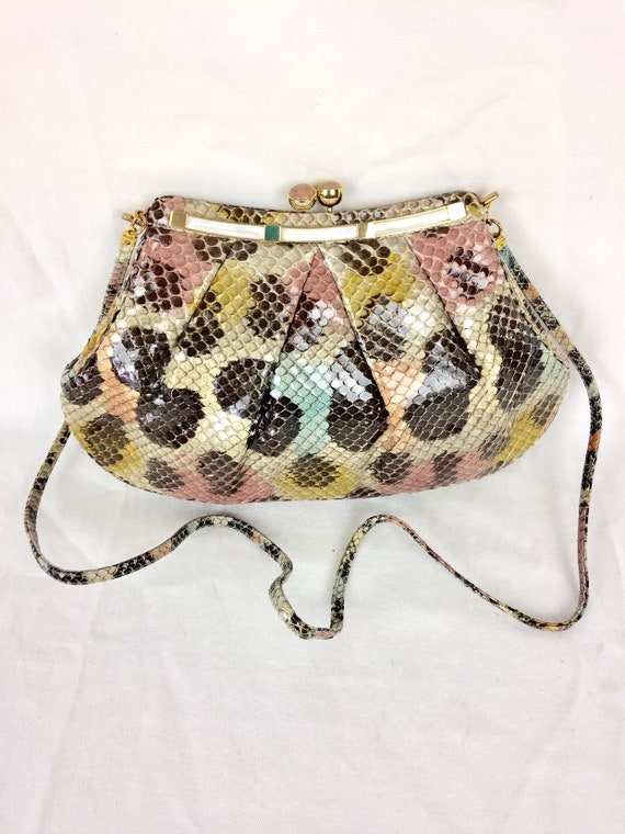 Colorful snakeskin purse hotsell