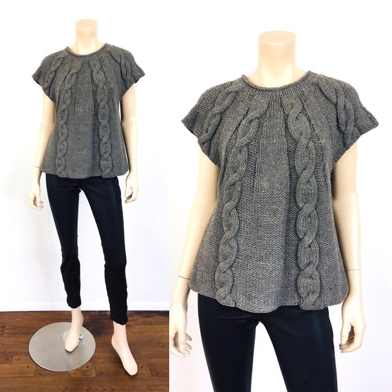 Vintage MATSUDA HAND KNIT Gren Wool Sweater Top