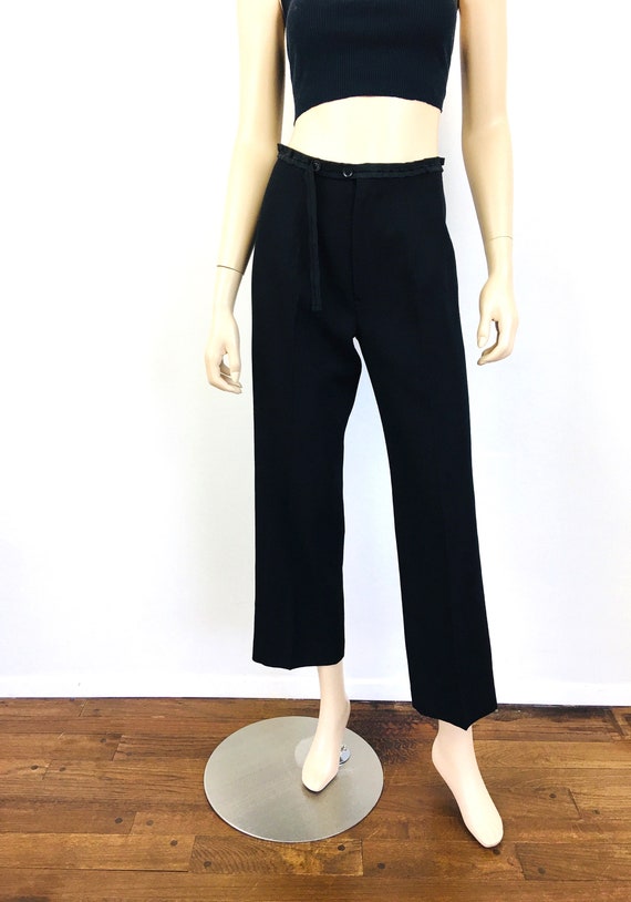 YOHJI YAMAMOTO Minimalist 2000s Black Trousers / … - image 3