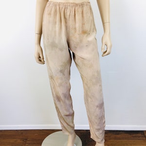 Vintage 1990s MINIMALIST Tan SILK Pants