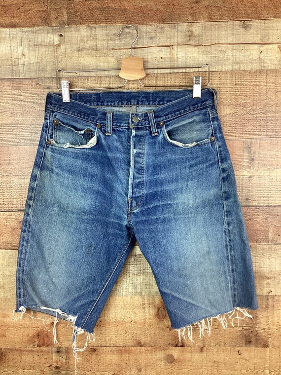 LEVI’S 501 BIG E CUT OFF Vintage Levi's 501 BIG E Redline Denim Cut off Shorts - W30