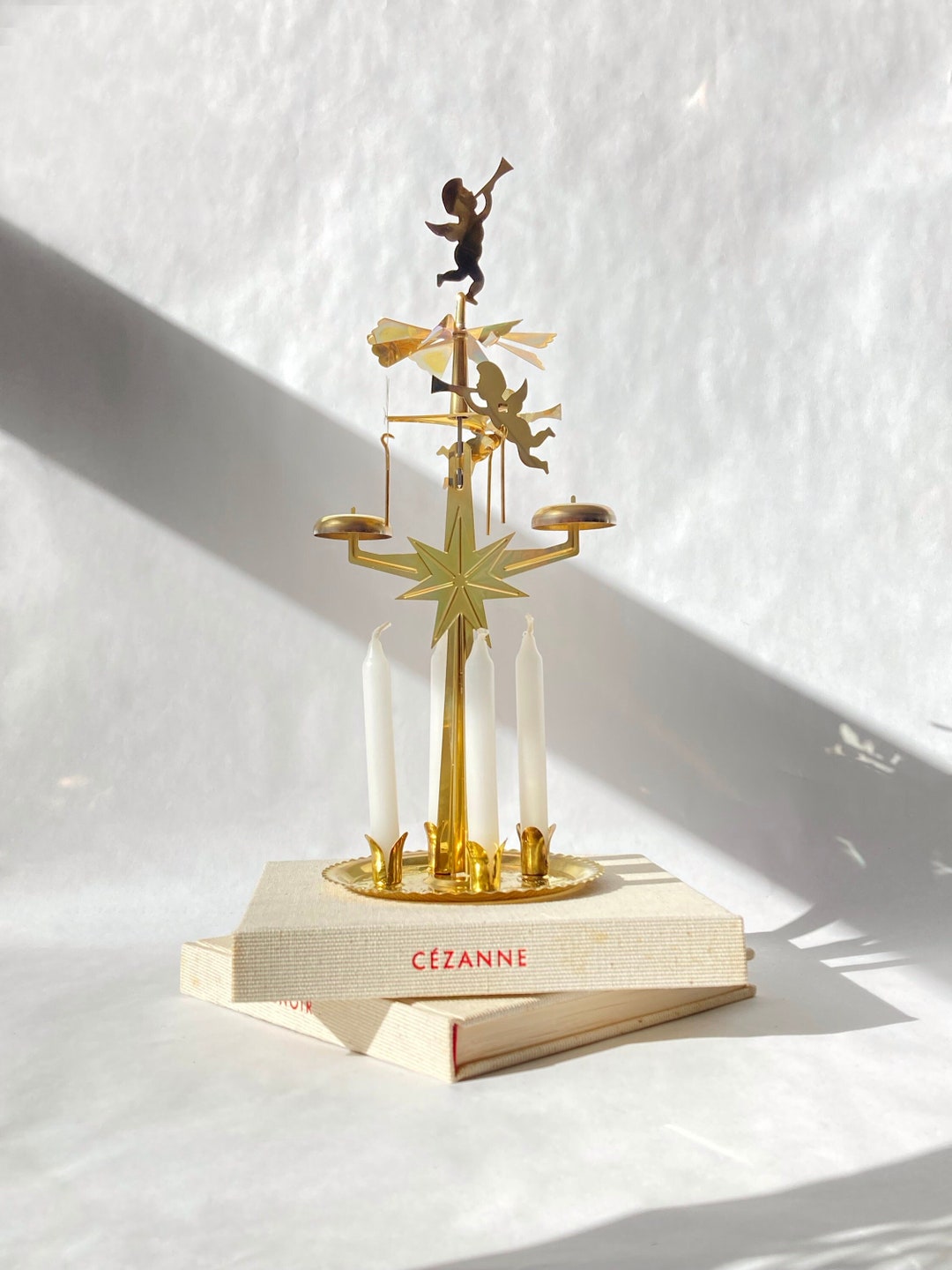 Complete Vintage Swedish Angel Candle Chime Set W/candles Etsy