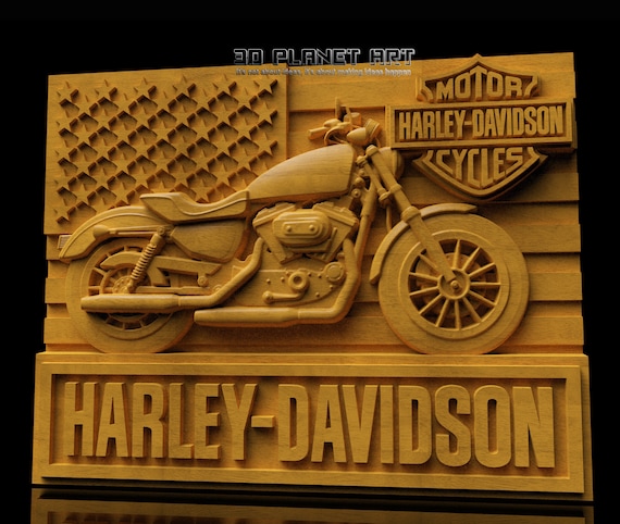 17 3D STL Harley Motorcycles Model for CNC Router Carving Machine Artcam aspire