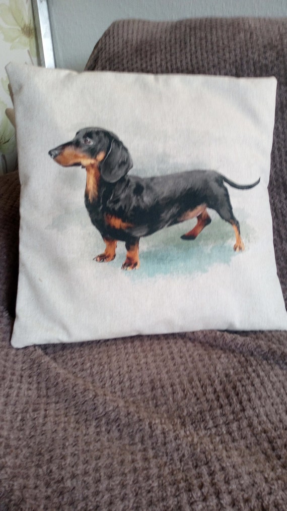 Sausage dog cushion cover Etsy