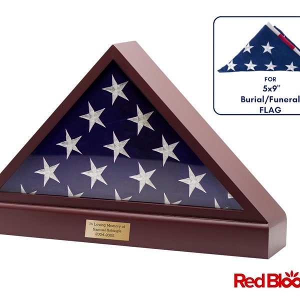 Custom Funeral Flag Display Case, Sturdy Flat Base, Veteran Gift, Memorial Gift, Soldier Gift, Custom Name Gift, Men Gift, Veterans Day Gift