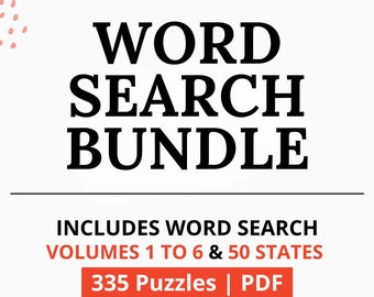 Word Search Puzzle Bundle for Adults, 335 Large Print Puzzles