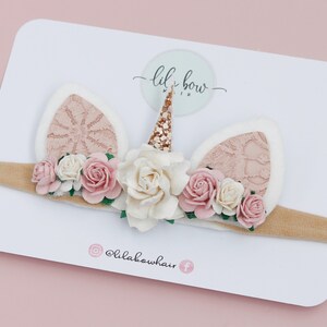 Unicorn baby headband - baby photo prop, cake smash prop, unicorn theme party, unicorn headband