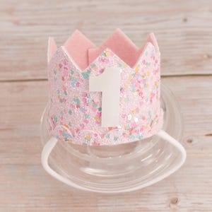 Pink Cow Birthday Crown - Western First Birthday Hat For Baby Girl Party Photos & Decor