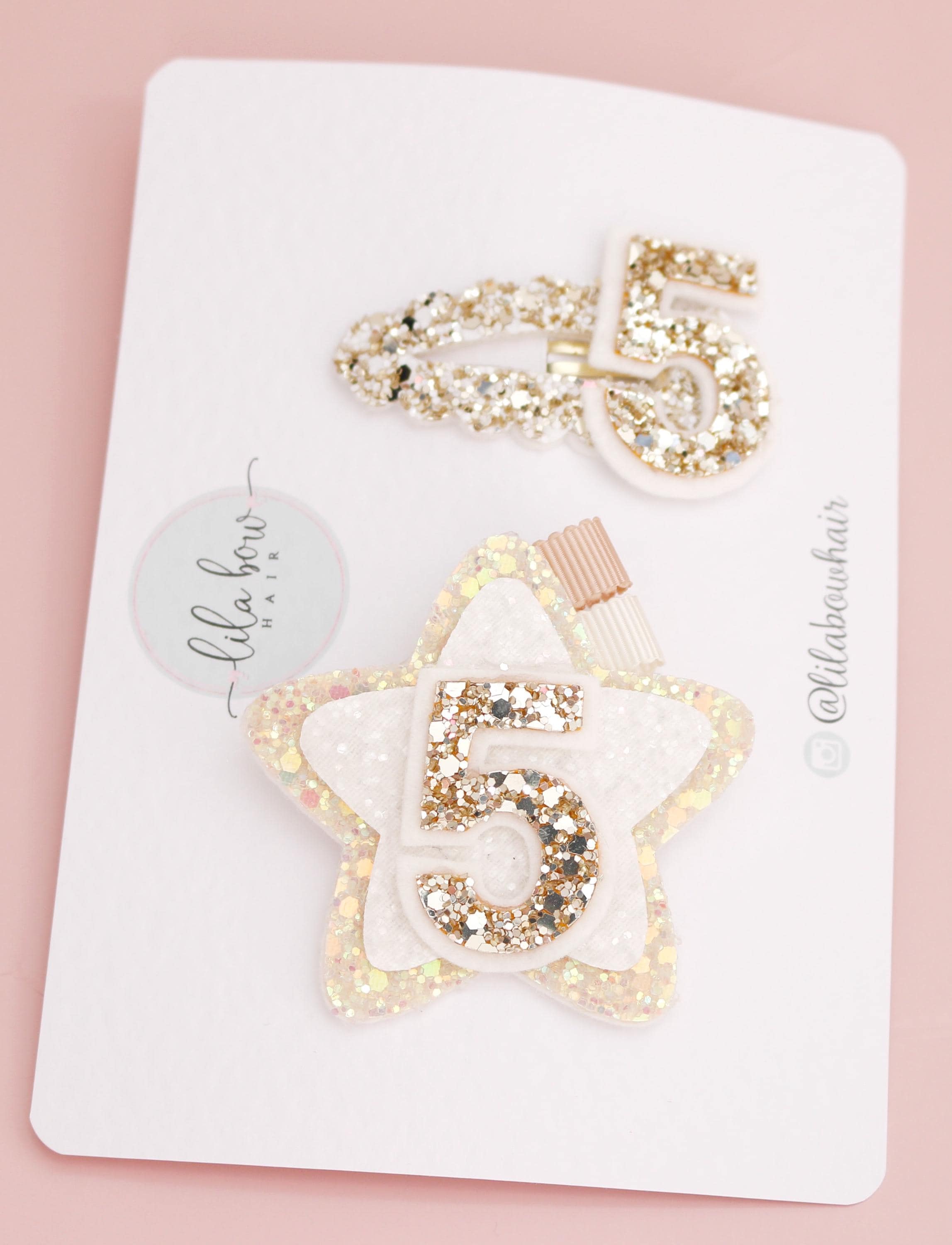 Fiocco Per Capelli Scintillante Rosa E Argento Per Compleanno - Foto 2