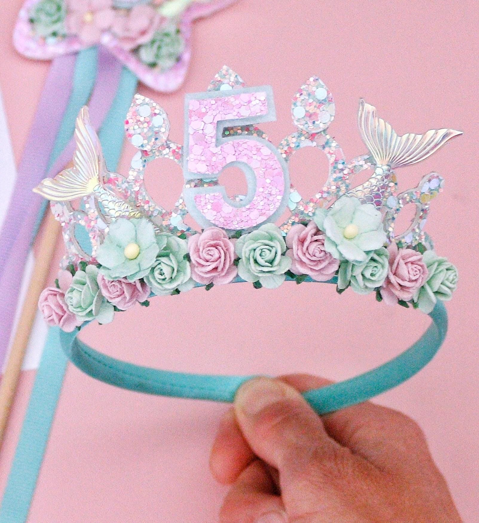 1 Jeu Bandeau De Sirène Bandeau De De Fée Couronne De Sirène De Fée Pour Filles Serre-Tête