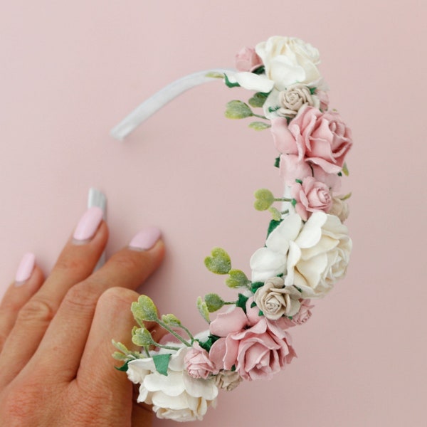 Flower Girl Headband Etsy UK