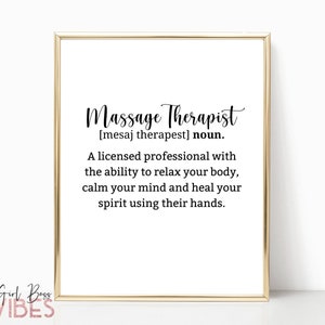Massage Therapist Definition Printable, Massage Therapist Gift, Massage Therapist Decor, Massage Massage Therapist Art, Massage Therapy Art