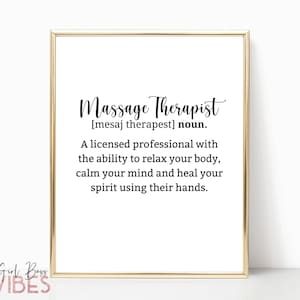 Massage Therapist Definition Printable, Massage Therapist Gift, Massage Therapist Decor, Massage Massage Therapist Art, Massage Therapy Art