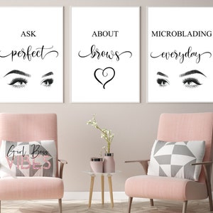 Microblading Décor, Brow Art, Brow Décor, Eyebrow Wall Art, Eyebrow Wall Décor, Eyebrow Printable, Eyebrow Print, Eyebrow Quote, Waxing