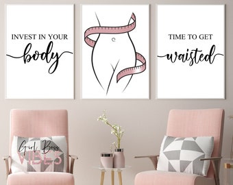 Waist Trainer Decor - Printable Wall Art, Body Sculpting, Body Contouring, Waist Training, Décor, Download