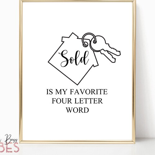 Realtor Quotes Printable Wall Art Real Estate Sayings | Etsy