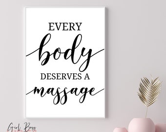 Massage Therapy Poster: Every Body Deserves a Massage (Digital Download)